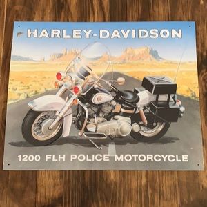 Vintage Harley Davidson Motorcycle Tin Sign